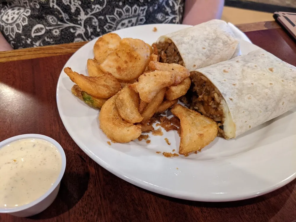 Teriyaki Chicken Wrap and Twisted Fries
